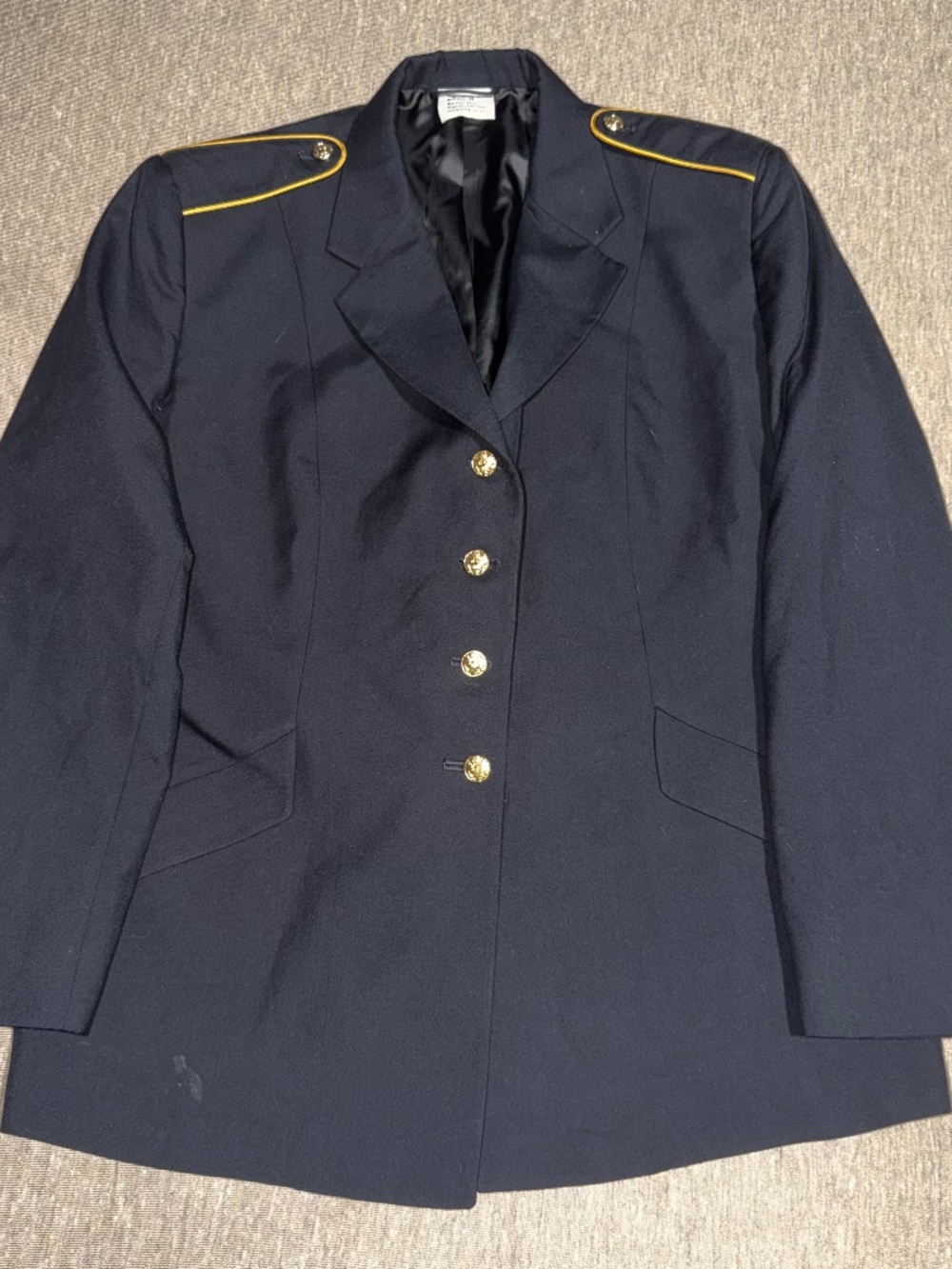 US Army Women’s Dress Uniform Jacket Coat 24MR Navy Blue Military Service